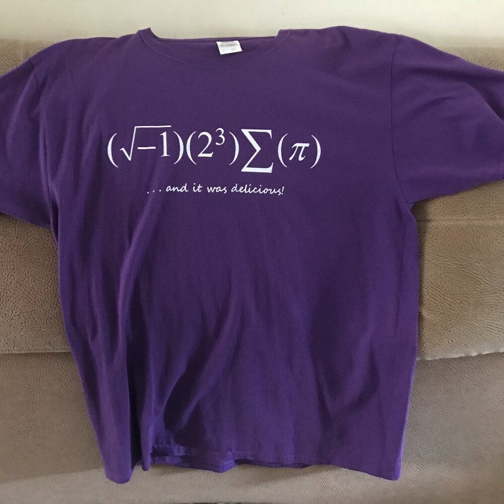 Back to School! Fruit of the Loom cotton T-shirt with math symbols